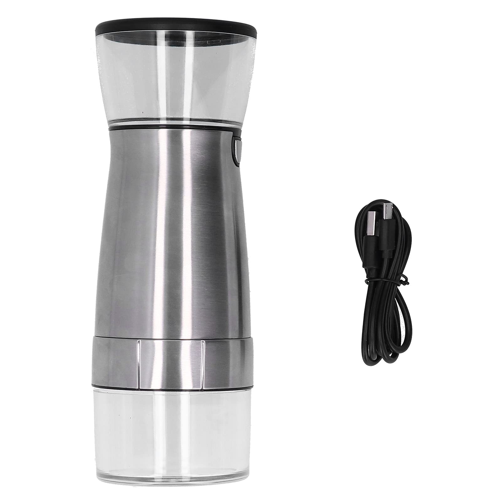Premium Electric Coffee Grinder - Stainless Steel Burr Mill with USB Charging for Fresh Ground Coffee, Spices & Herbs | Perfect for Home Baristas & Coffee Enthusiasts | Ideal for Espresso, French Press & Pour Over Brewing