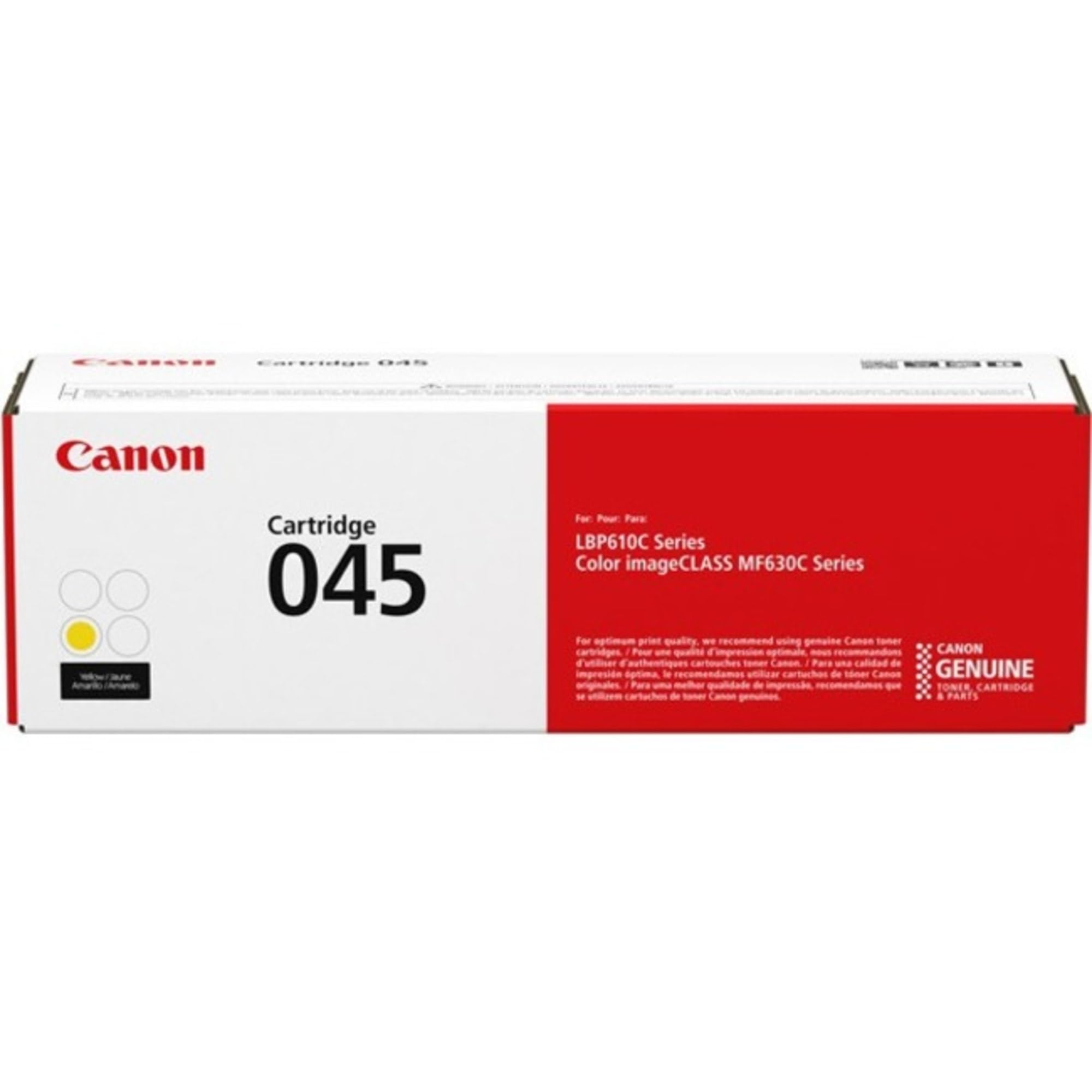 Genuine Canon 045 Yellow Toner Cartridge - High-Quality Replacement for Canon Printers - Perfect for Office, Home, and Business Printing Needs