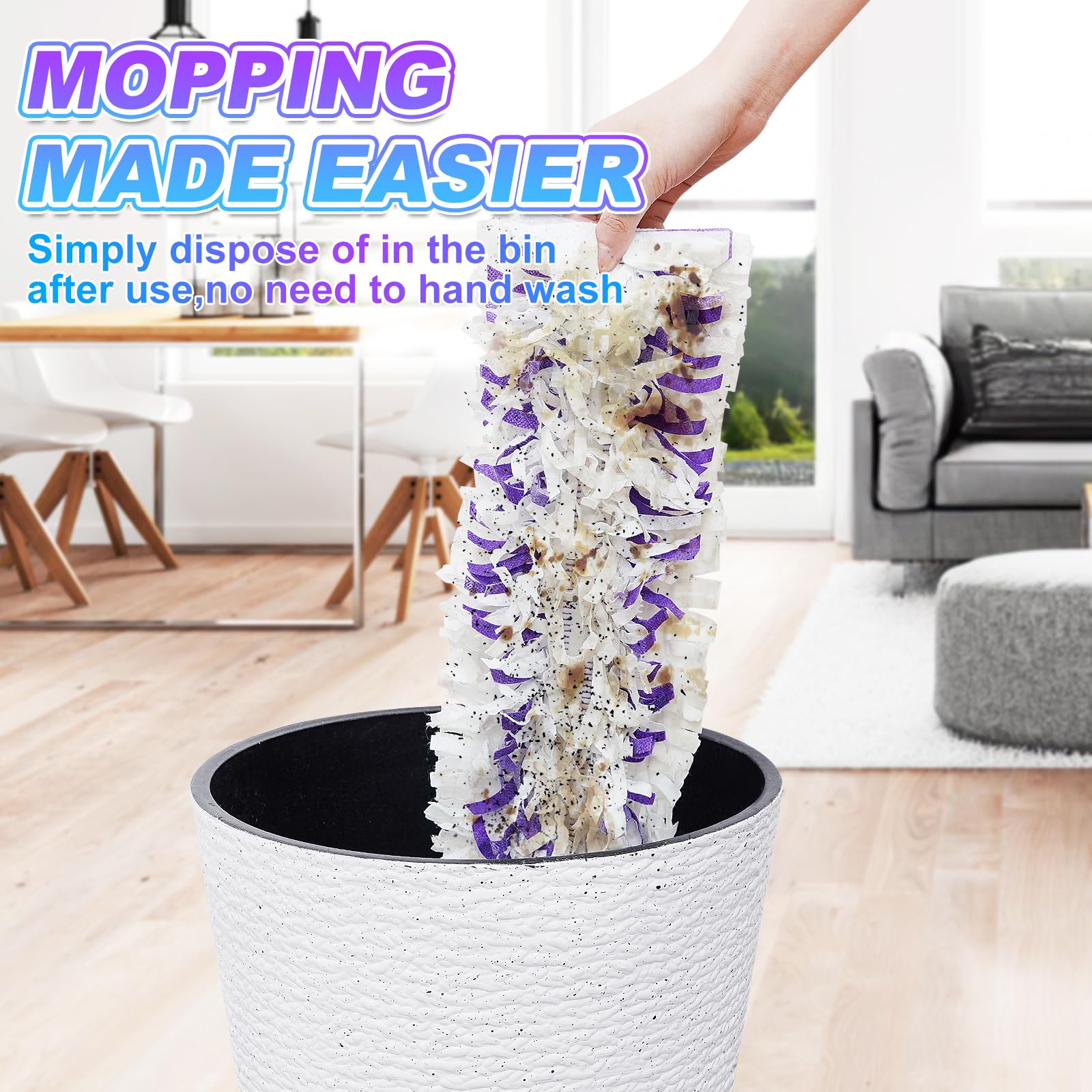 15-Pack Disposable Power Mop Refills for Swiffer PowerMop - Multi-Surface Floor Cleaning Pads for Wood, Tile & Hardwood Floors - Replacement Mop Pads for Quick & Easy Home Cleaning