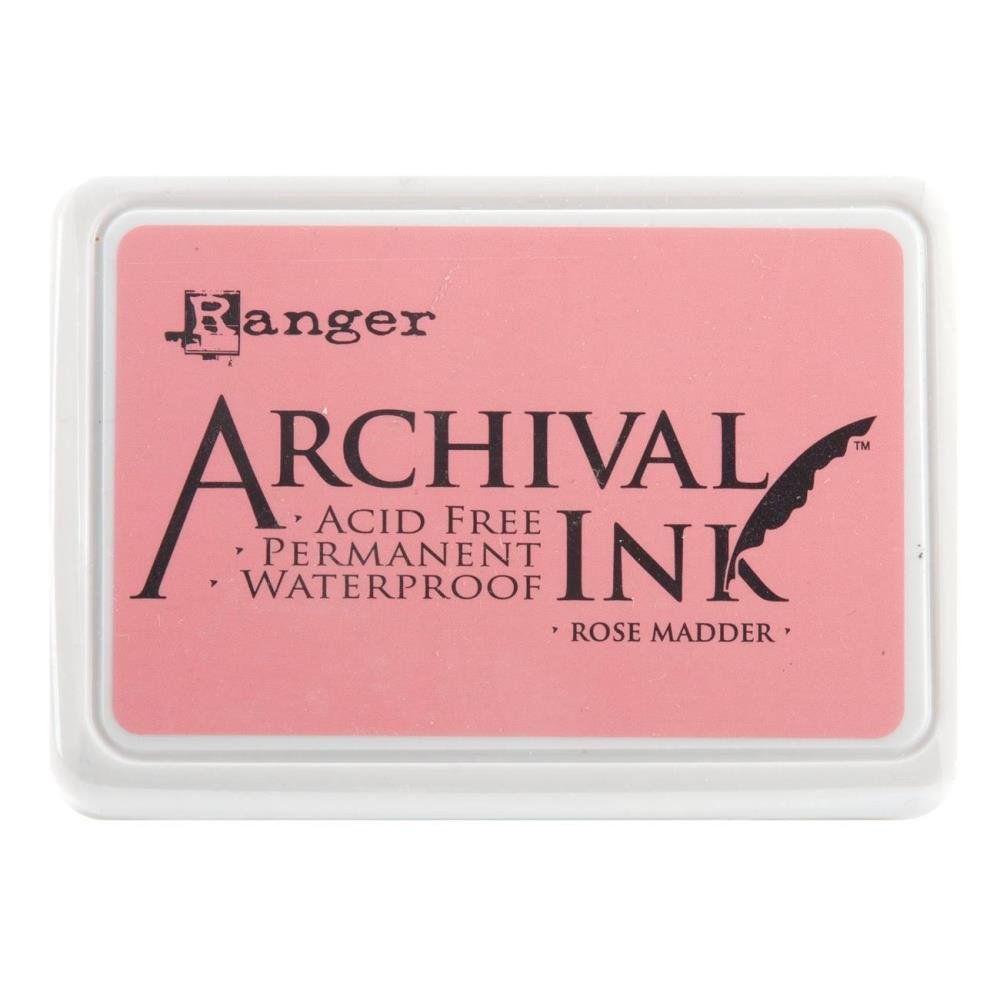 Ranger AIP-30638 Archival Ink Pad - Acid-Free, Fade-Resistant Rose Madder Ink for Scrapbooking, Card Making & Mixed Media Art Projects