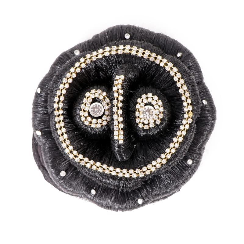 Navjai Artificial Juda Hair Accessories for Women & Girls | Stone Work Bun Juda Maker | Festive Designer Bridal Wedding Hair Extension | Perfect for Parties, Weddings & Special Occasions