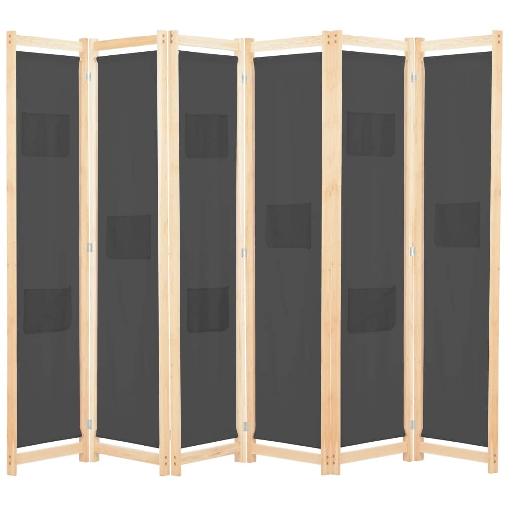 6-Panel Folding Room Divider Screen - 94.5