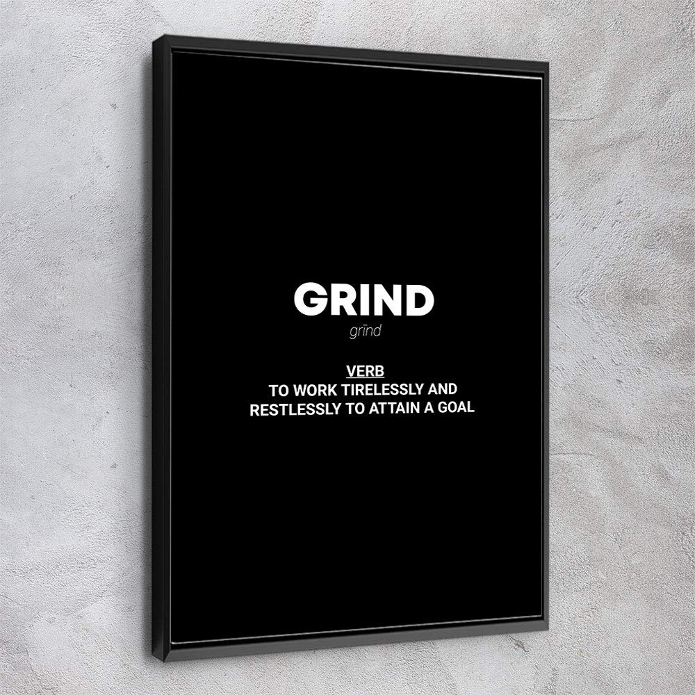 Motivational Canvas Wall Art - 40x60 Inch Black Framed Inspirational Quote Poster for Office, Gym & Home Decor | Ready to Hang | Made in USA | Perfect for Workout Motivation & Modern Interior Design