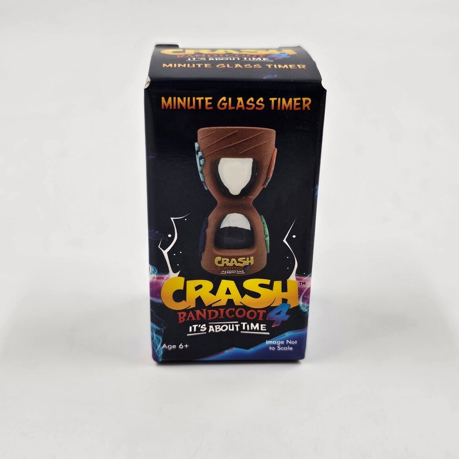 Crash Bandicoot 4 It's About Time Themed Minute Glass Sand Timer - 60-Second Game Countdown Clock for Gaming Collectors & Nostalgic Fans | Perfect for Speedruns, Gaming Decor & Retro Themed Parties
