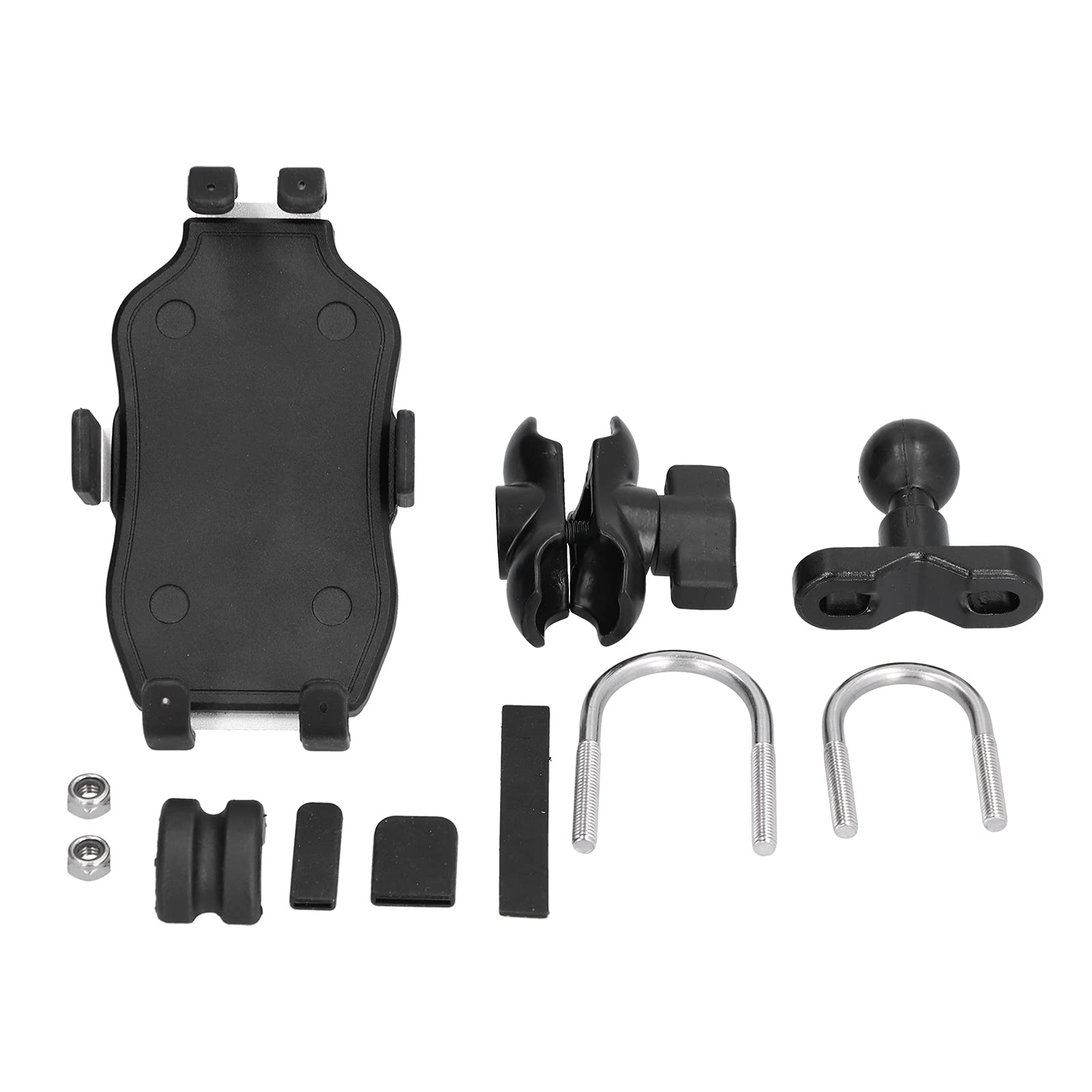 Ymiko Universal 360° Rotatable Shockproof Motorcycle Phone Mount - Anti-Slip Ball Head Phone Holder for iPhone Samsung - Perfect for Adventure Riding, Commuting & GPS Navigation