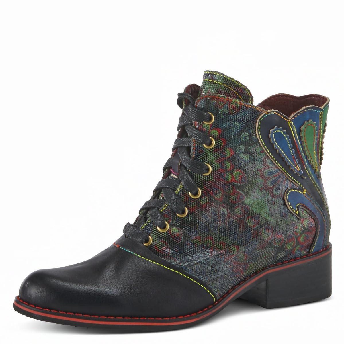Spring Step L'Artiste Benatar Women's Western Booties - Stylish Lace-Up & Zipper Ankle Boots for Everyday Wear, Country Outfits & Fall Fashion