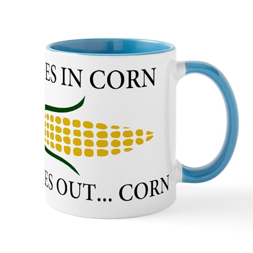 White/Blue Inside - Goes In Corn Mug