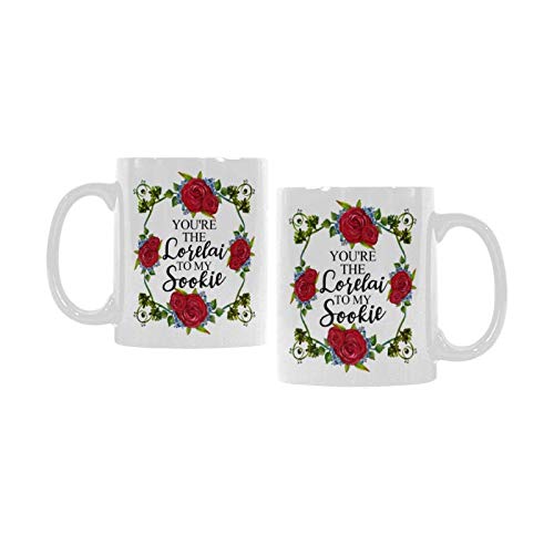 Funny 11 Oz White Ceramic Coffee Mug - 'You're The Lorelai To My Sookie' Quote - Perfect for Office Tea, Coffee Breaks & Gilmore Girls Fans Gift