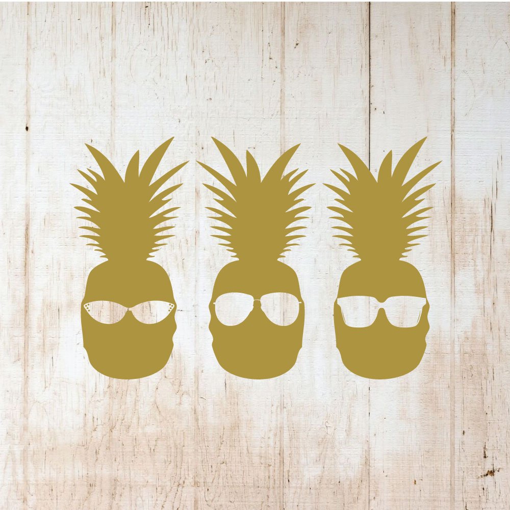 Stylish Pineapple Wall Decor with Sunglasses - Hawaiian Tropical Themed Art for Teen Bedroom & Dorm Room - Fun Summer Beach Party Decorations