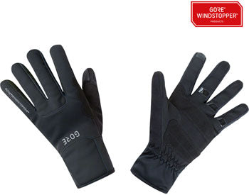 GORE M WINDSTOPPER Thermo Gloves for Men - Black Full Finger Winter Gloves, Small Size - Perfect for Skiing, Snowboarding & Cold Weather Outdoor Activities