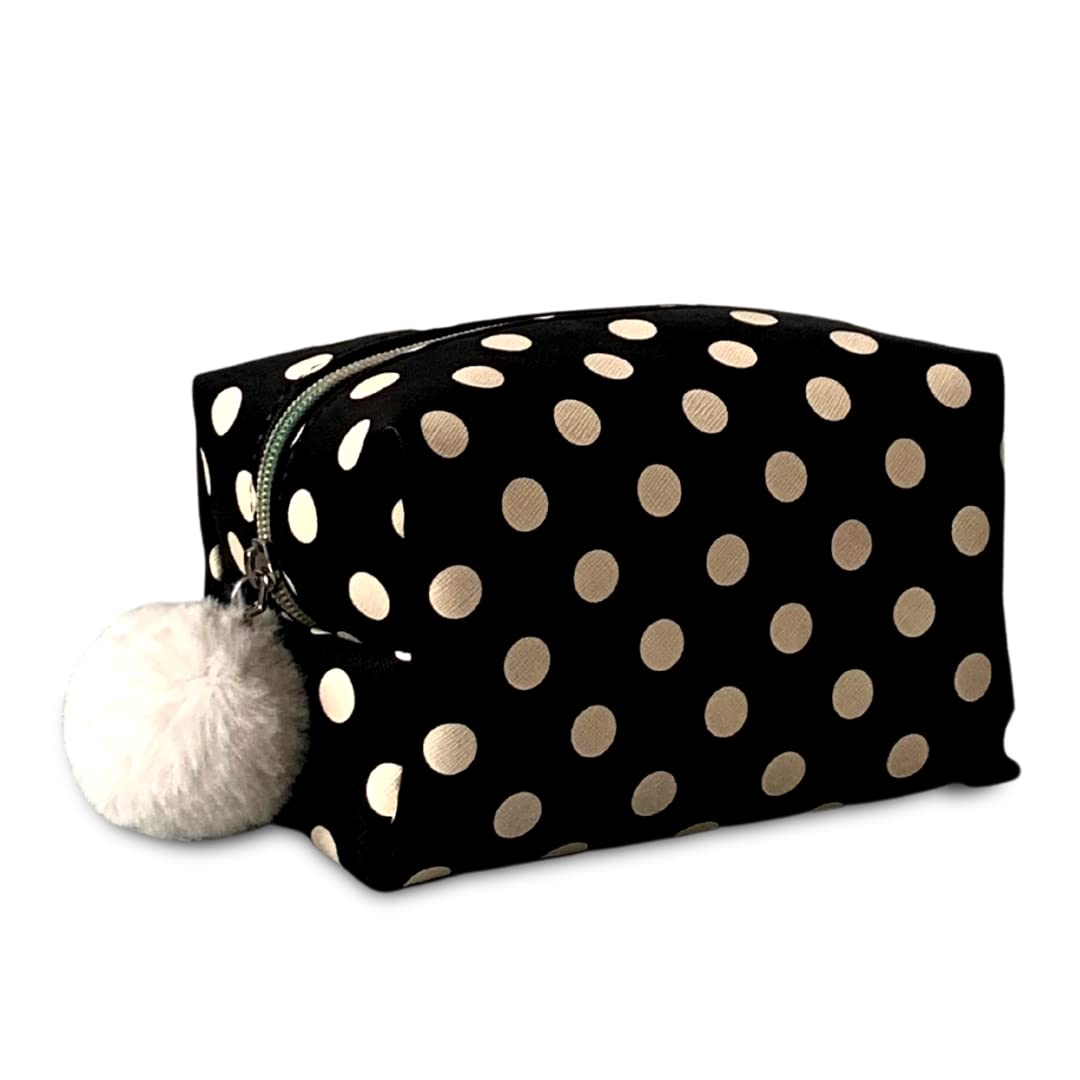 Waterproof Travel Toiletry Bag for Women - Makeup Pouch & Cosmetic Organizer Case, Black | Perfect for Vacation, Gym, Business Trips & Daily Essentials Storage