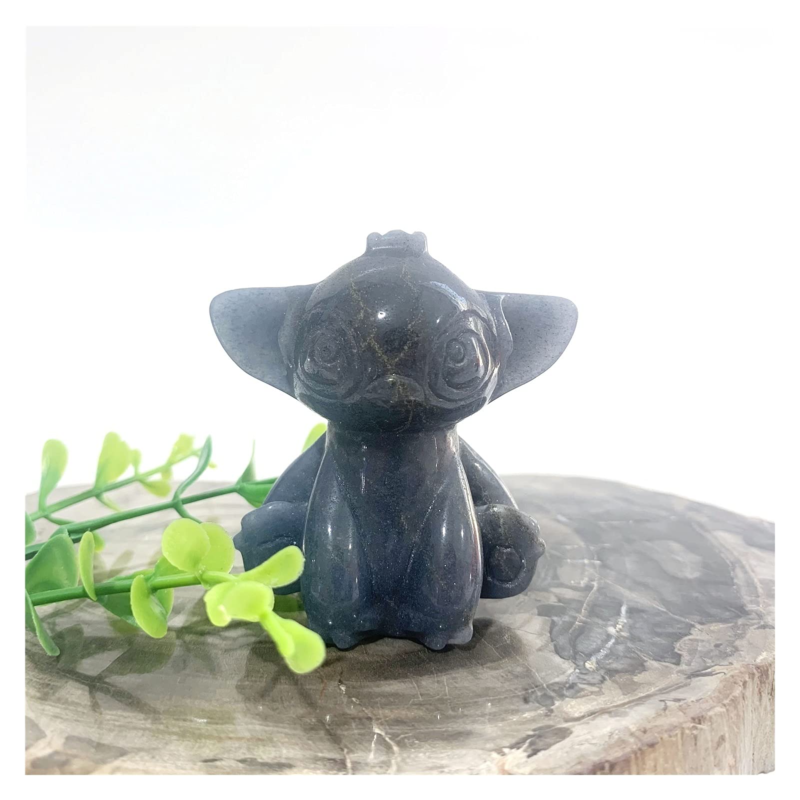Natural Sodalite Crystal Rough Stone Carving - Cute Little Monster Figurine for Boys | Home & Bedroom Decor | Meditation & Spiritual Gift | Feng Shui Healing Stone for Positive Energy