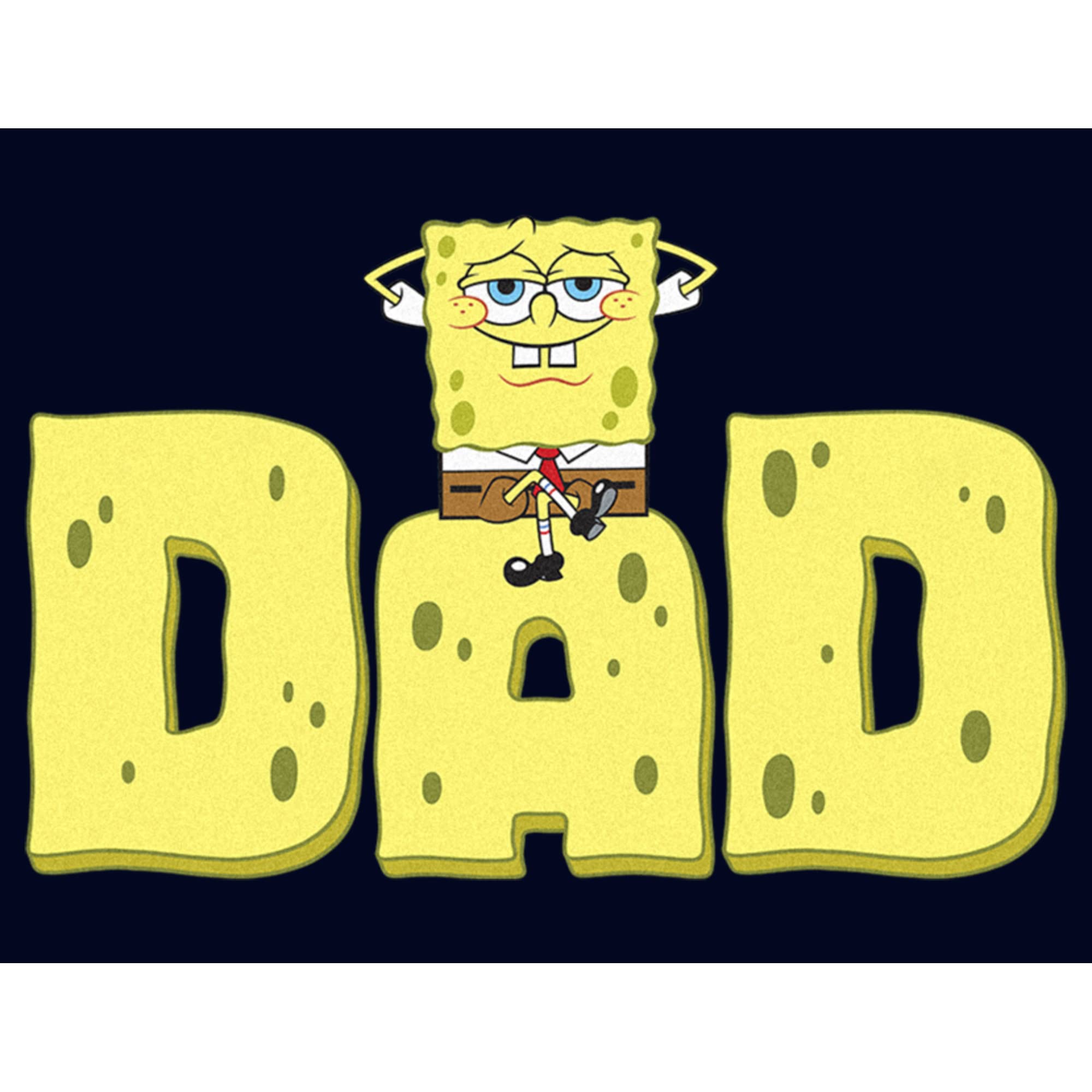SpongeBob SquarePants Dad Graphic T-Shirt for Men - Funny Cartoon Tee for Casual Wear & Gifts