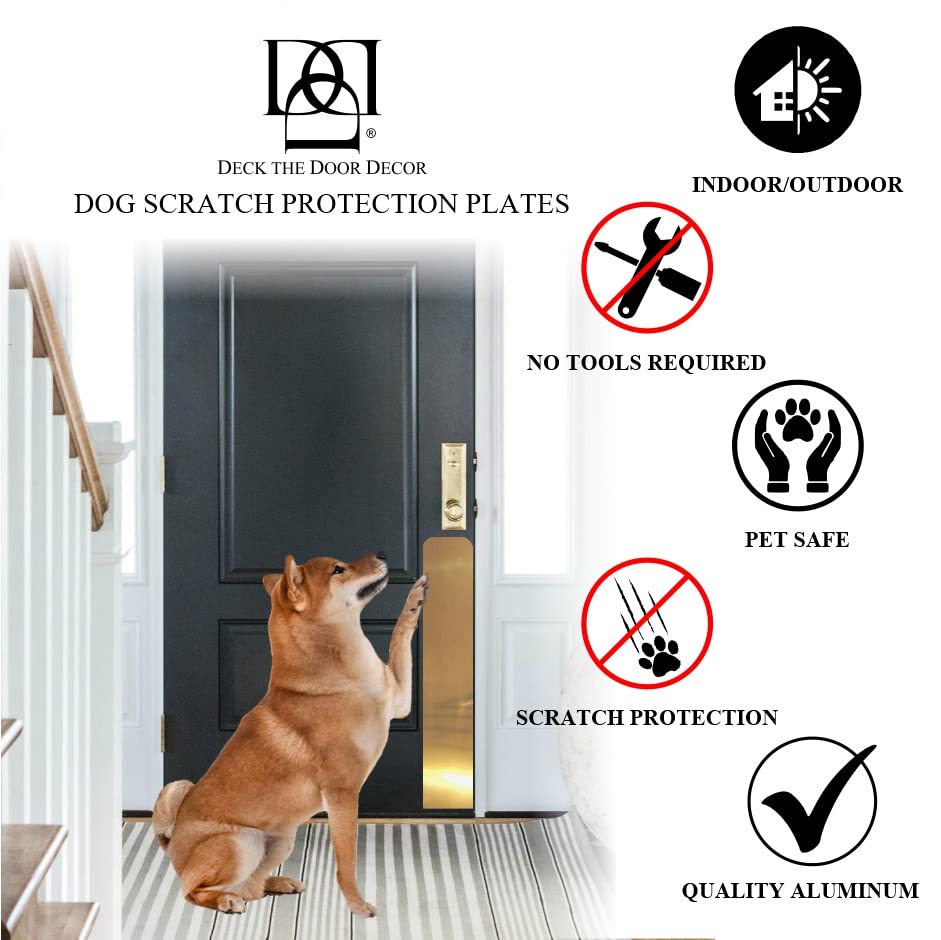 Dog Scratch Door Protection Plate - Anodized Aluminum with 3M Adhesive - Oil Rubbed Bronze Finish - 6x30 Inch Full Length - Durable Door Guard for Pets - Perfect for Home Entryway & Interior Door Protection
