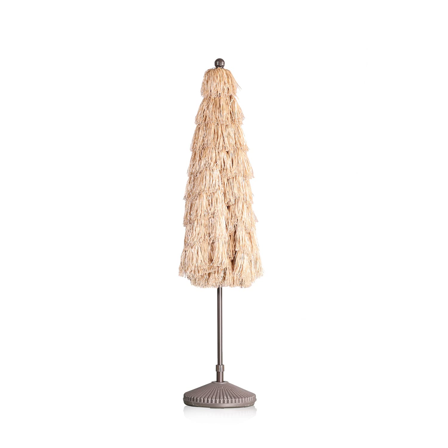 BPS 10FT Thatch Patio Umbrella - Tiki Style Outdoor Umbrella with Easy Crank Lift, Natural Straw Look - Perfect for Poolside, Backyard, Beach, Garden & Patio Parties (No Base Included)