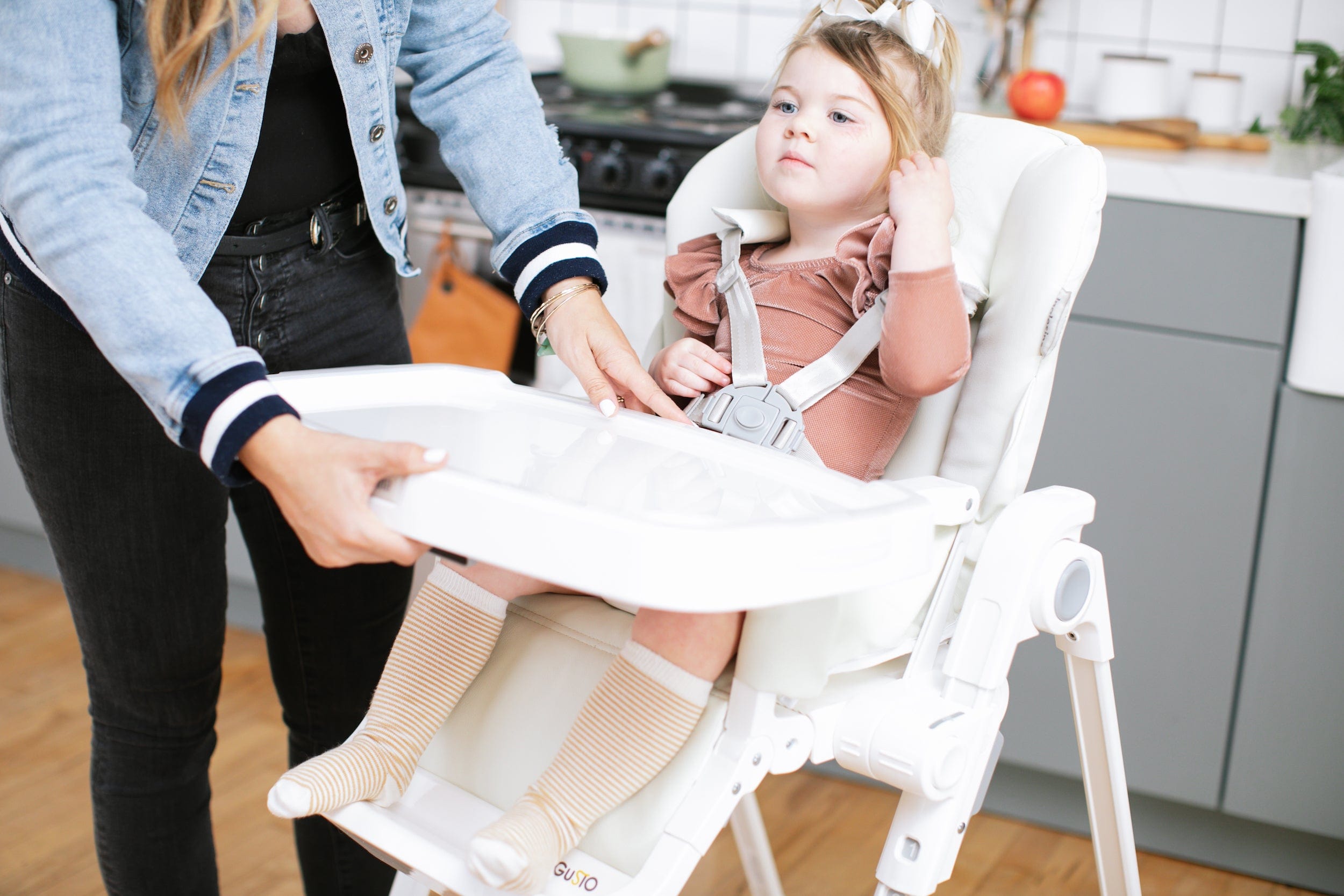 Inglesina Gusto High Chair - Adjustable Baby Feeding Chair with Removable Tray & Wheels - Perfect for Dining, Kitchen & Travel Use
