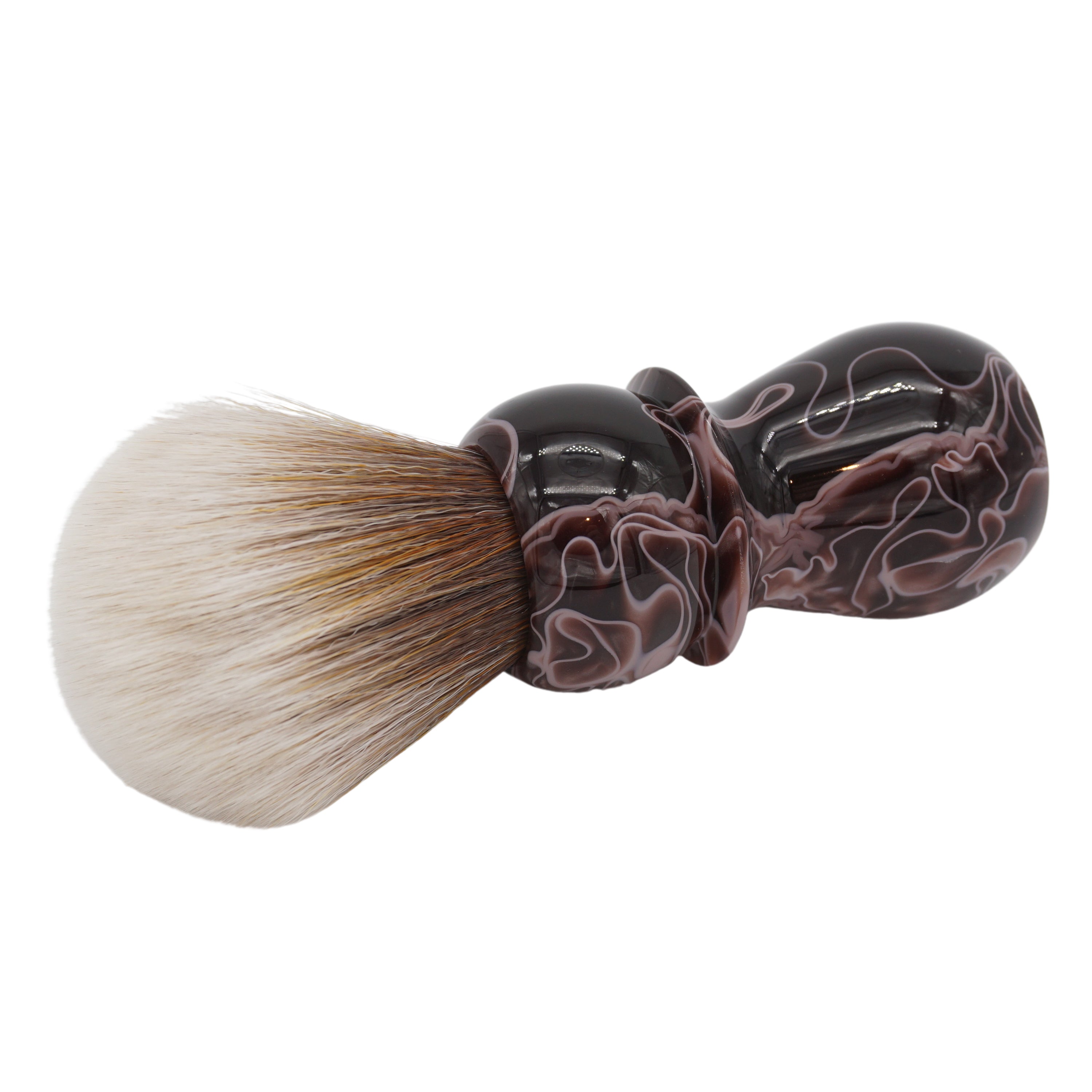 AP Shave Co. 26mm Synbad Bulb Synthetic Shaving Brush - Premium Brown Synthetic Bristles for Men's Wet Shaving & Grooming - Perfect for Lathering Creams & Soaps in Shower or at Sink