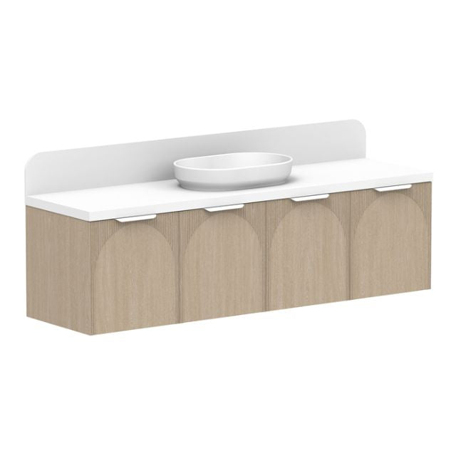 ADP Archie Wall Mounted Bathroom Vanity with Sink - Modern Floating Vanity for Small Spaces, Perfect for Apartments and Powder Rooms