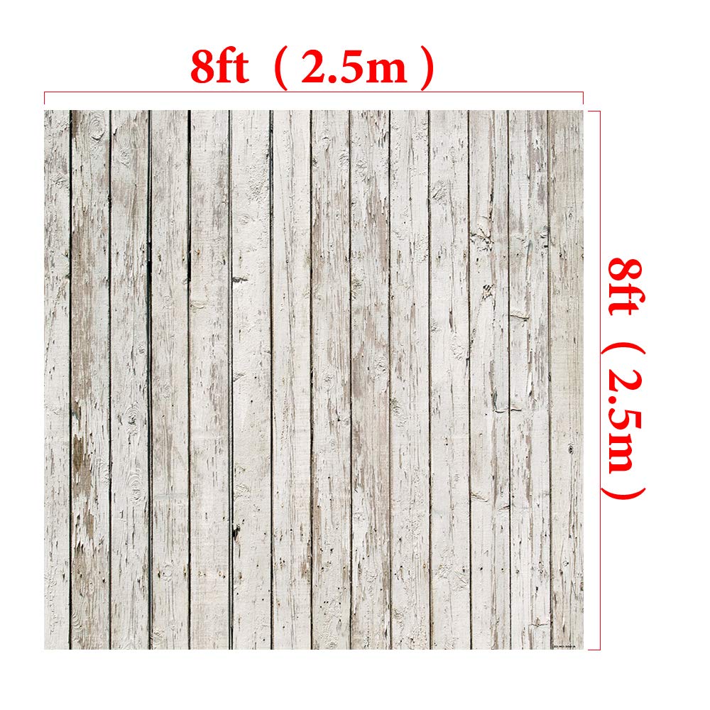 Vintage Wood Photography Backdrop 8x8ft - Studio Props for Portraits & Events