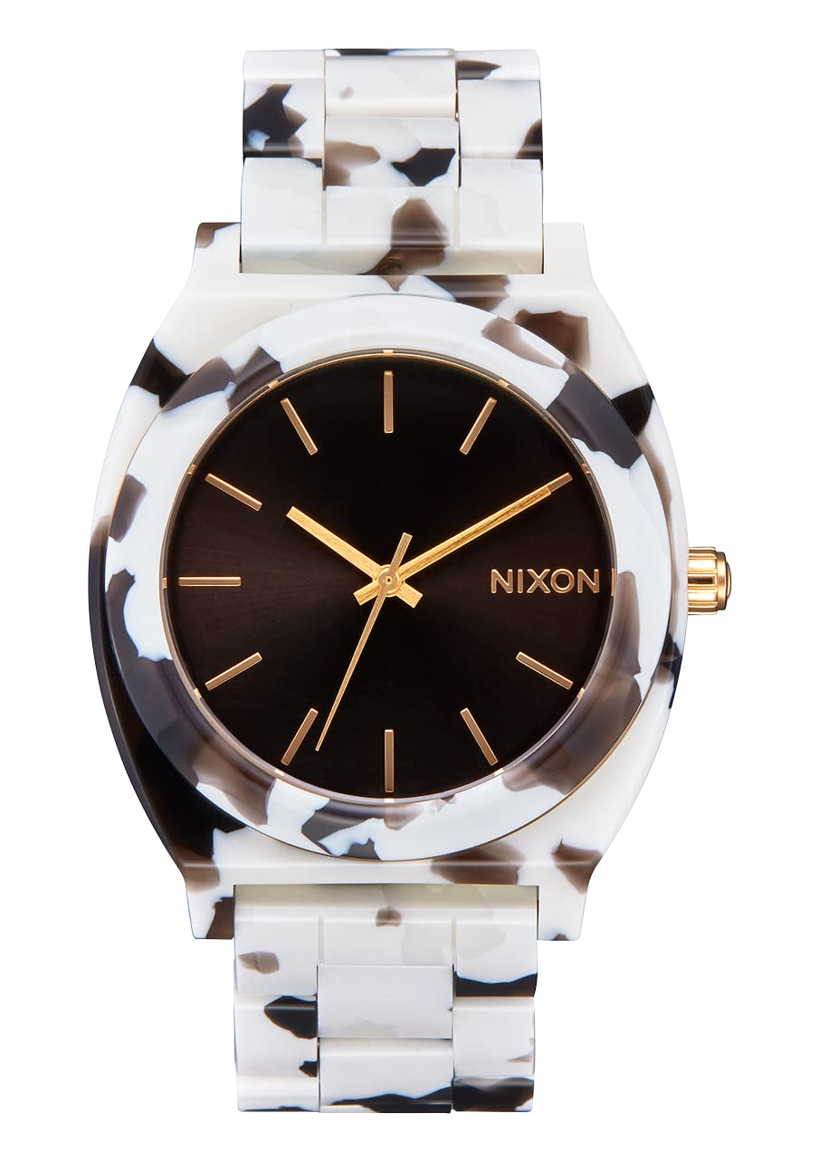 NIXON Time Teller Acetate 100m Water Resistant Women's Analog Fashion Watch - 37mm Case, 20mm Band - Perfect for Swimming, Work & Everyday Wear