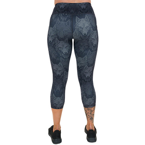 Shadow Wolves Leggings for Women - High Waisted Yoga Pants with Pockets, Soft & Stretchy Workout Leggings - Perfect for Gym, Running, Lounge & Everyday Wear