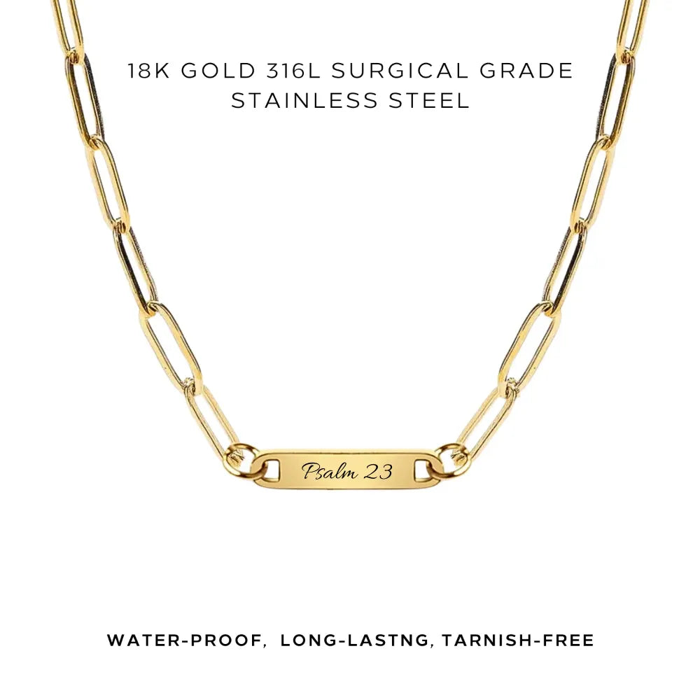 Personalized Engraved Paperclip Necklace - Custom Name Jewelry Gift for Women - Perfect for Anniversaries, Birthdays & Everyday Wear