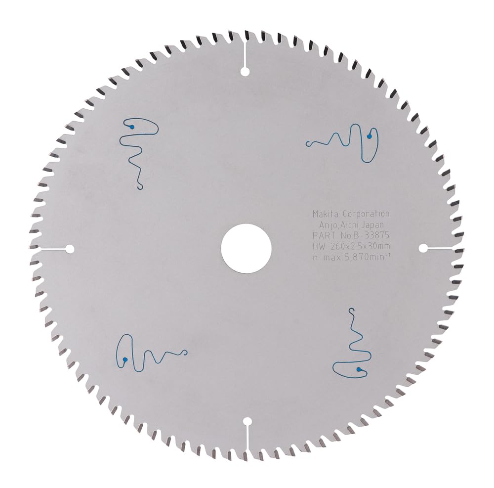 Makita B-33875 10.24-Inch 30mm 84-Tooth Titanium Carbide Saw Blade - Premium Woodworking & Carpentry Tool for Cutting Hardwood, Plywood & MDF - Perfect for Table Saws, Miter Saws & Circular Saws