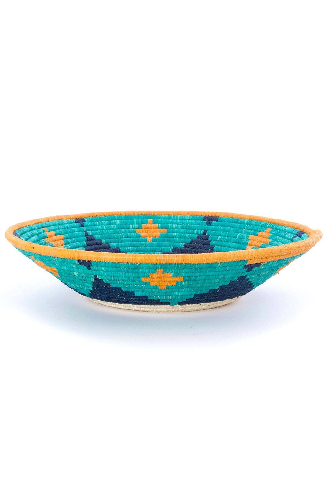 Rwenzori Mountain Sky Harvest Basket - Handwoven African Storage Basket for Home Decor, Kitchen, and Picnic - Eco-Friendly Natural Fiber Basket for Organizing Fruits, Vegetables, and More