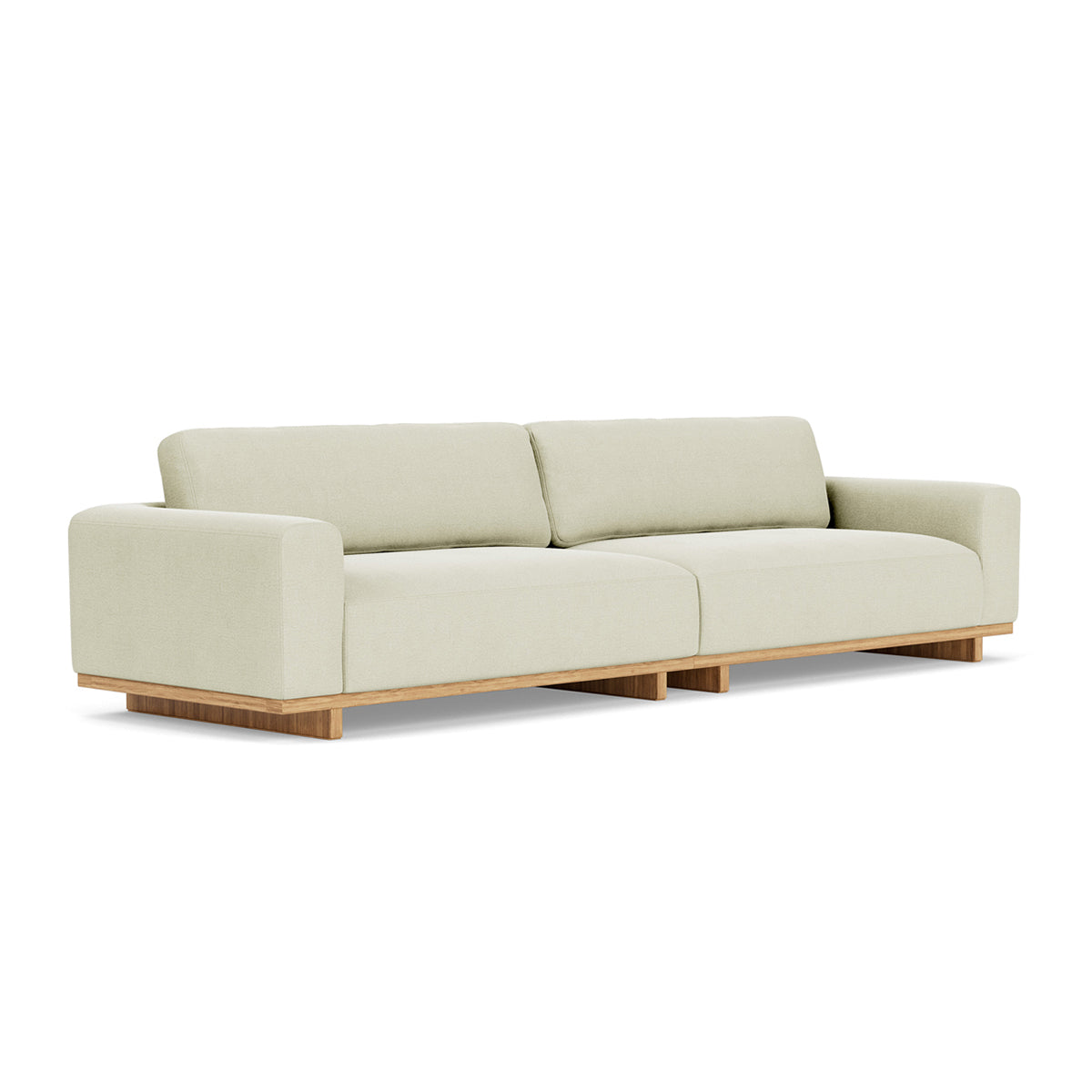 Aya Fabric 4-Seater Sofa - Modern Living Room Couch for Family & Guests | Comfortable Sectional Sofa for Home, Apartment, and Office Lounge