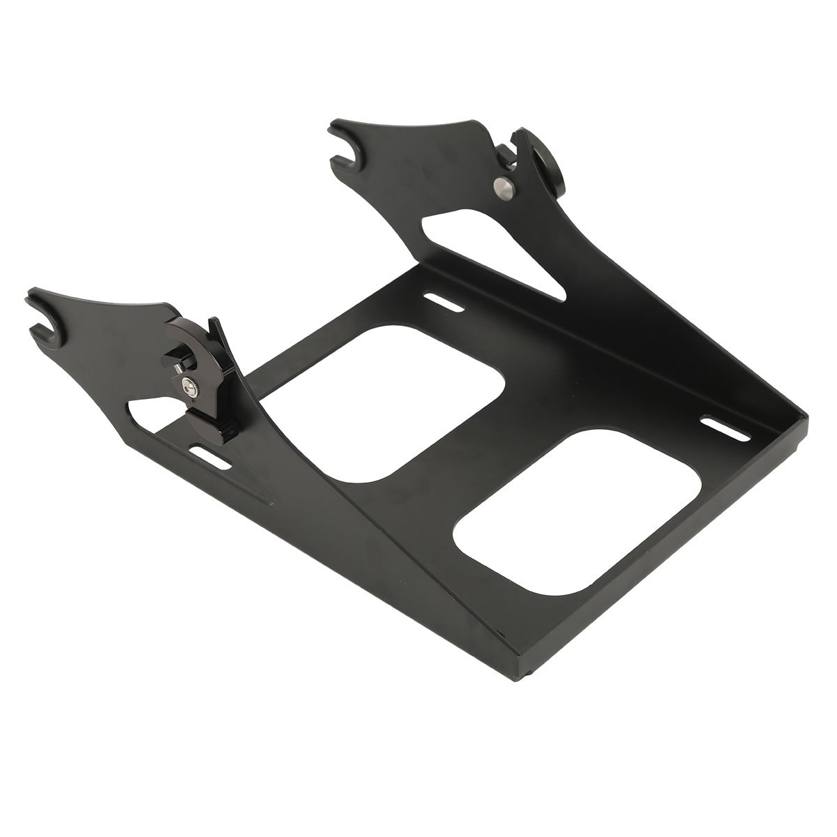 Matte Black Chopped Tour Pack Luggage Kit with Two-Up Tour Pack Mounting Rack & Docking Hardware Kit for 2014-2020 Harley Davidson Touring Road King, Road Glide, Street Glide & CVO Models - Perfect for Long Distance Motorcycle Trips & Storage Solutions