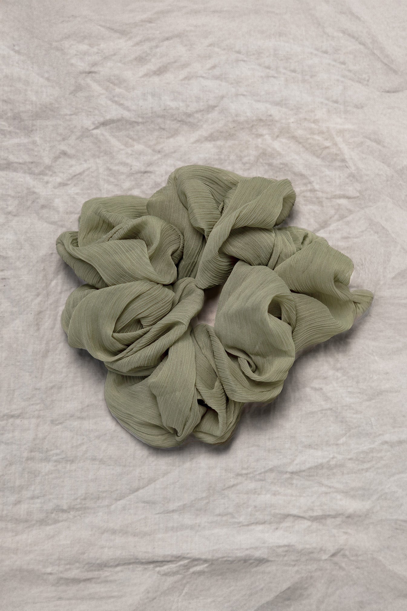 100% Upcycled Crinkle Chiffon Scrunchie Hair Tie - Eco-Friendly Fashion Accessory for Women & Girls - Perfect for Workouts, Yoga, and Everyday Styling