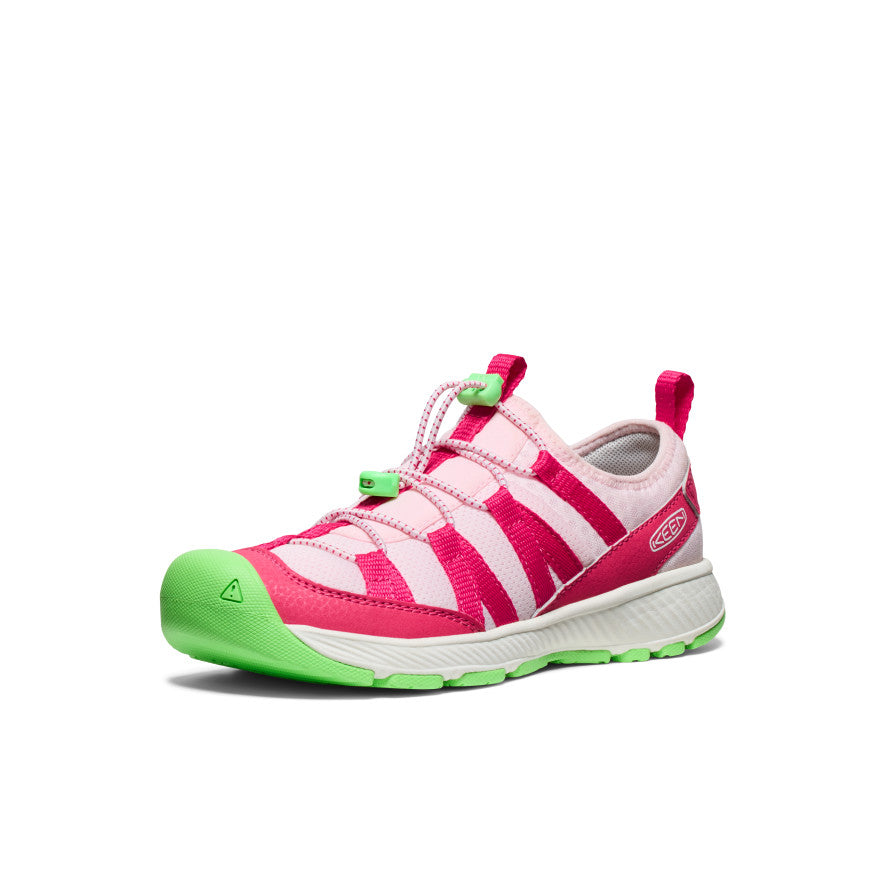 Motozoa Big Kids' Sneakers - Raspberry/Summer Green | Lightweight & Durable Shoes for Boys & Girls | Perfect for Running, School & Outdoor Play