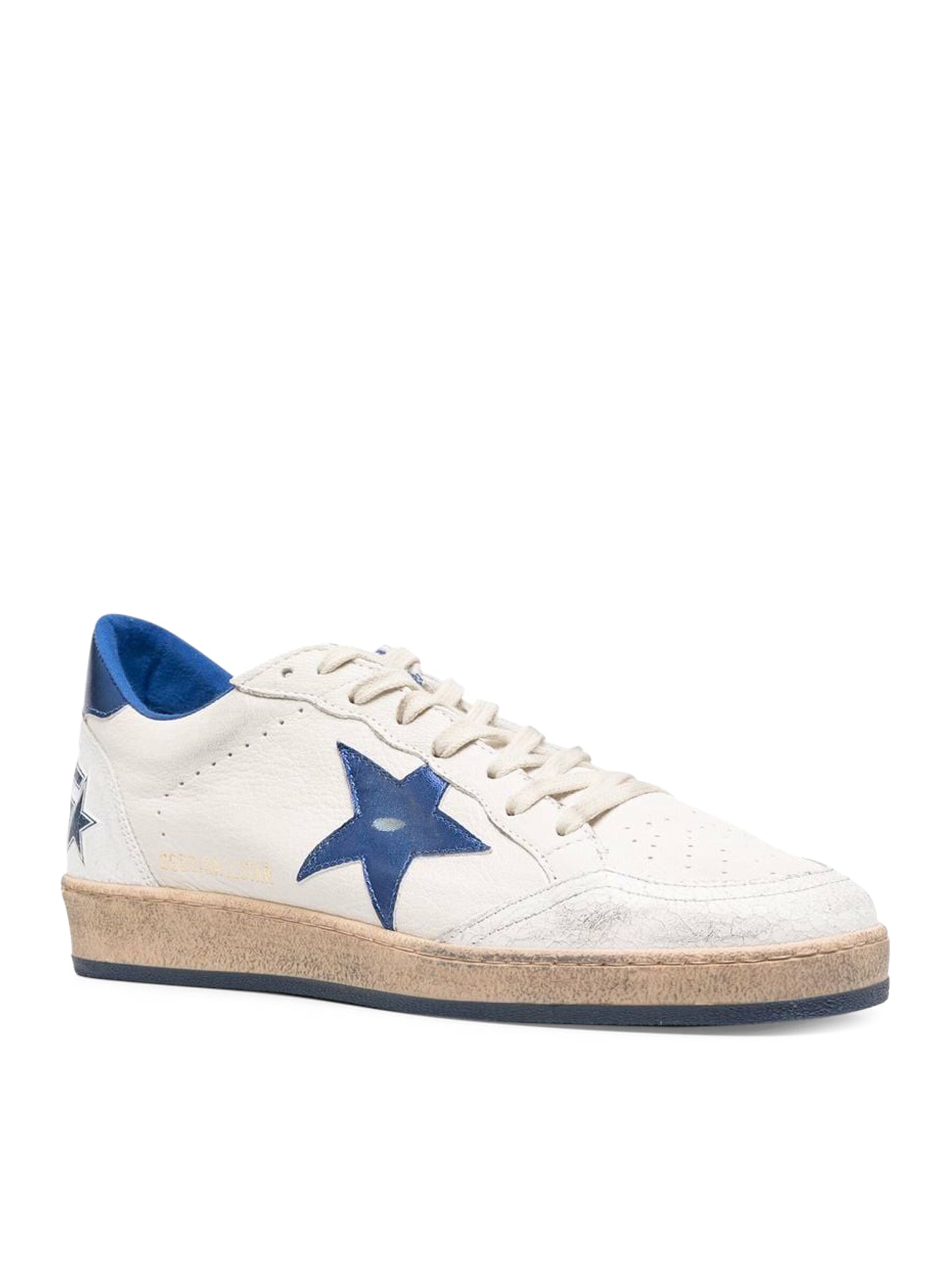 Golden Goose Deluxe Brand Ball Star Sneakers - White & Blue (Gmf00117F002198) | Fashionable Women's Casual Shoes for Everyday Wear & Street Style Outfits