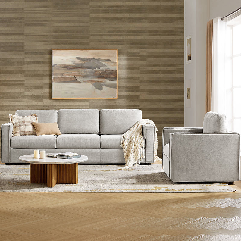 Dilcia 3-Piece Slipcovered Sofa Set - Modern Living Room Furniture with Removable Covers for Easy Cleaning | Perfect for Small Spaces, Apartments & Cozy Home Decor