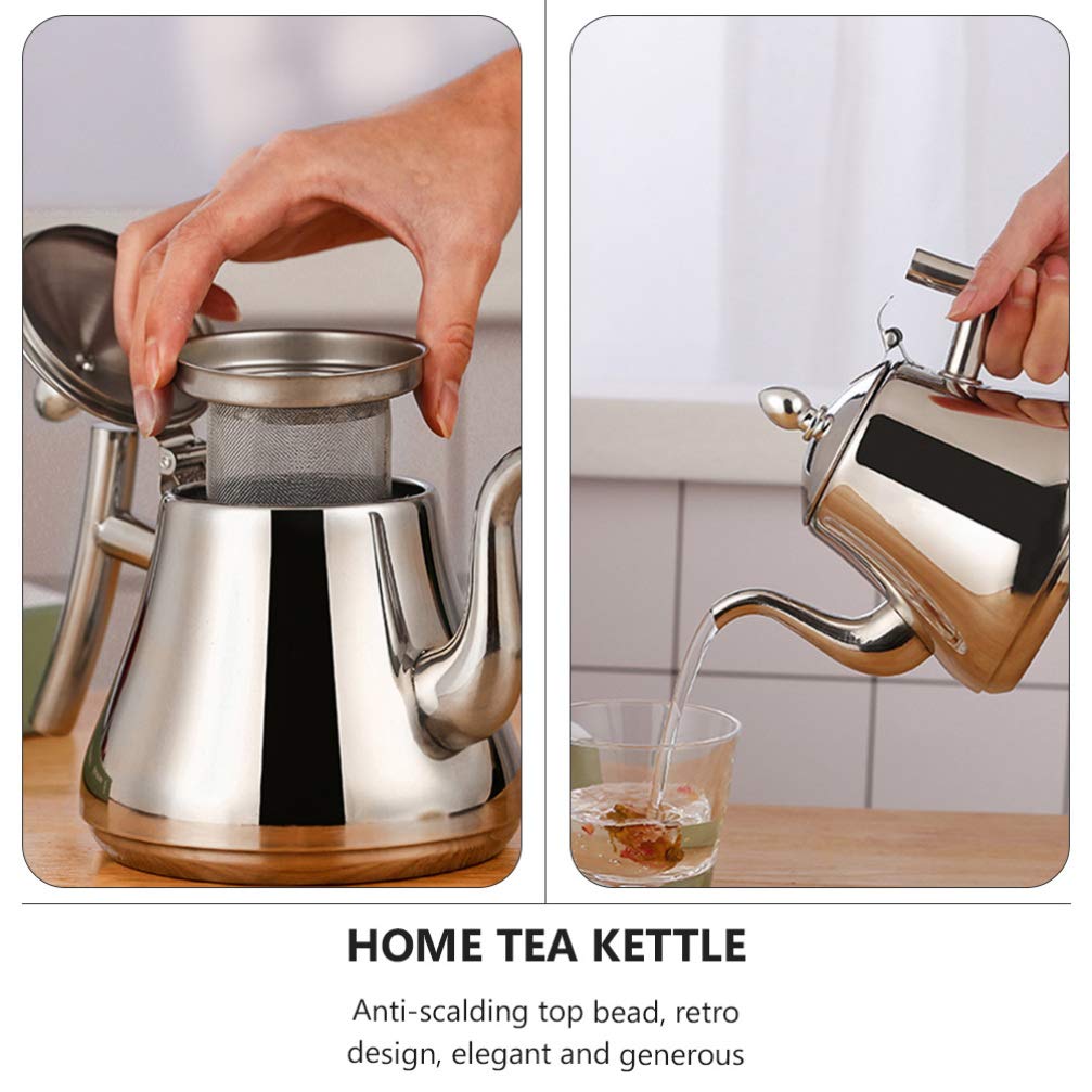 DOITOOL 1pc Stainless Steel Tea Kettle - Fast Boiling Water Kettle for Home, Office & Camping - Perfect for Tea, Coffee & Hot Water Needs