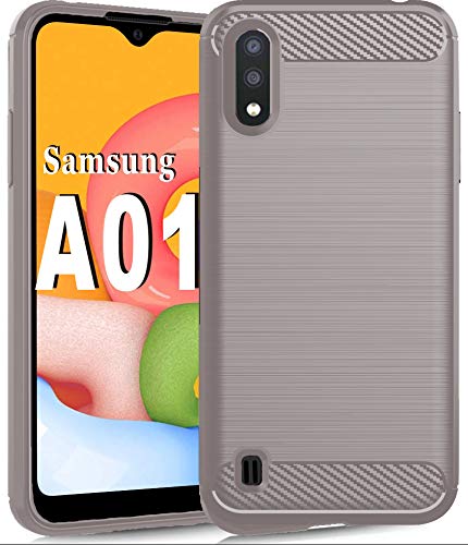 Samsung Galaxy A01 Phone Case - Shockproof, Anti-Fingerprint, Slim TPU Protective Cover for Samsung A01 (Gray) | Perfect for Everyday Use, Travel & Outdoor Activities