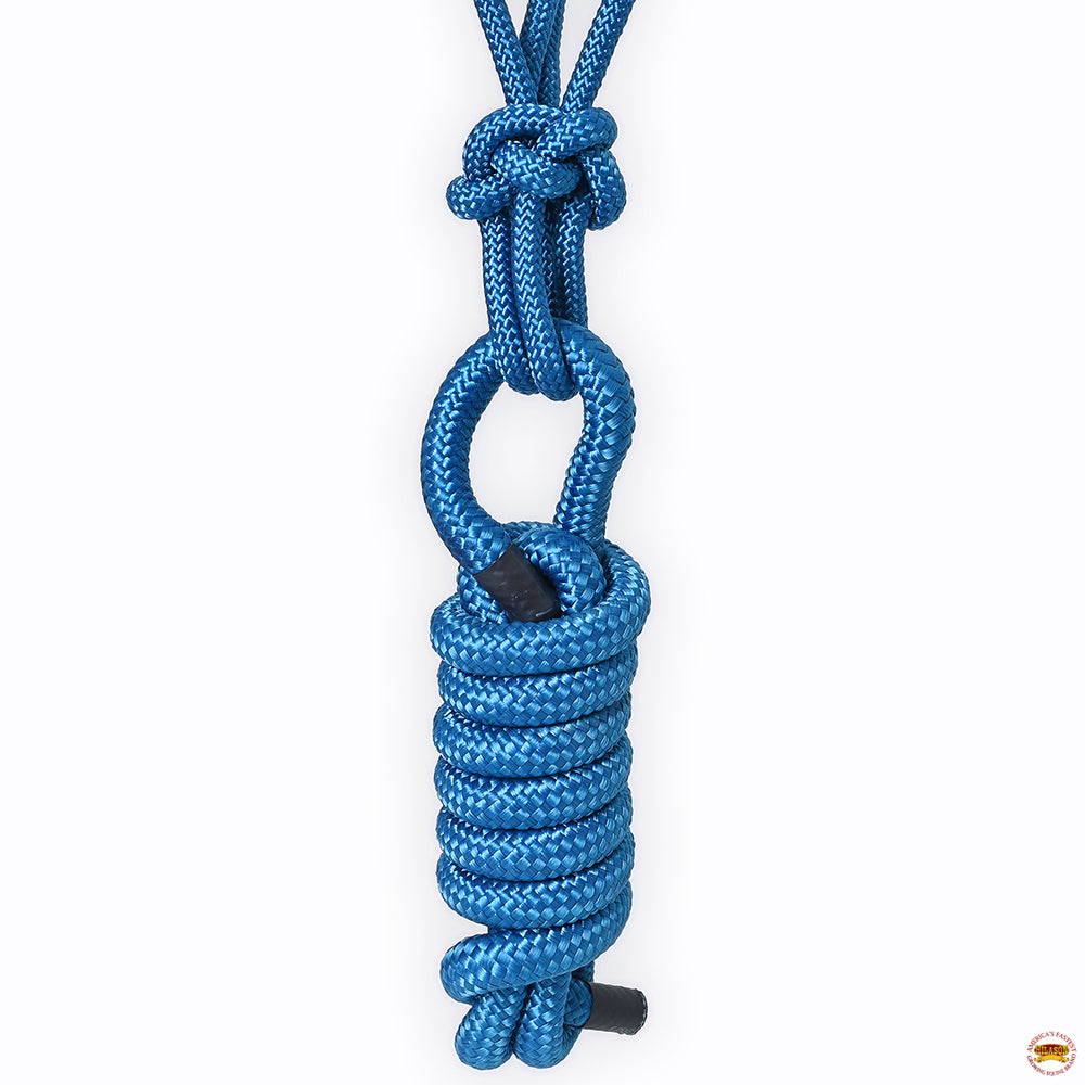 8 Ft Hilason Western Nylon Heavy Duty Horse Lead Rope Halter - Durable Multi-Colored Bridle for Training, Trail Riding & Ranch Work