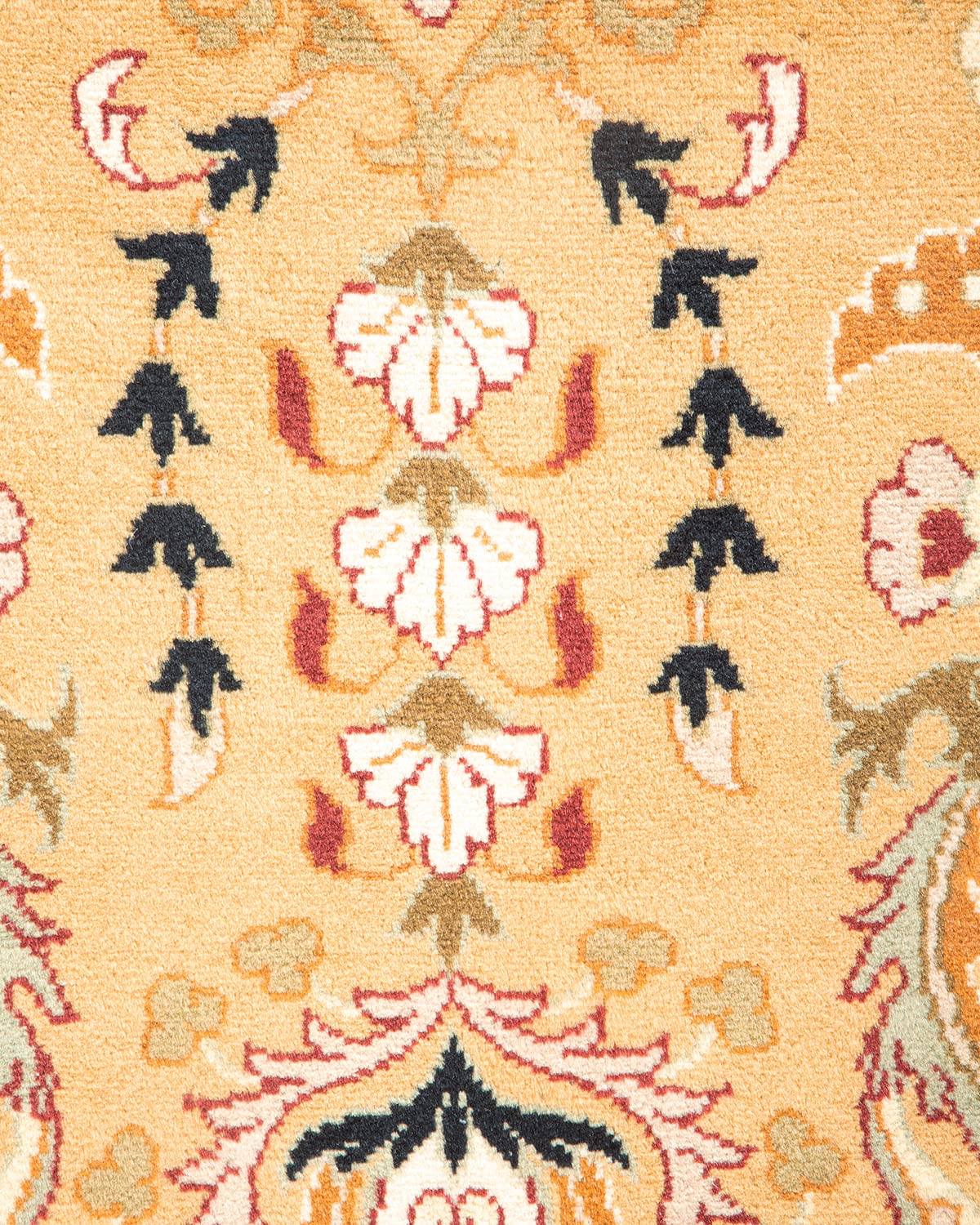Handmade Wool Oriental Mogul Yellow 4x6 Area Rug - Traditional Hand-Knotted Design for Living Room, Bedroom & Dining Room Decor