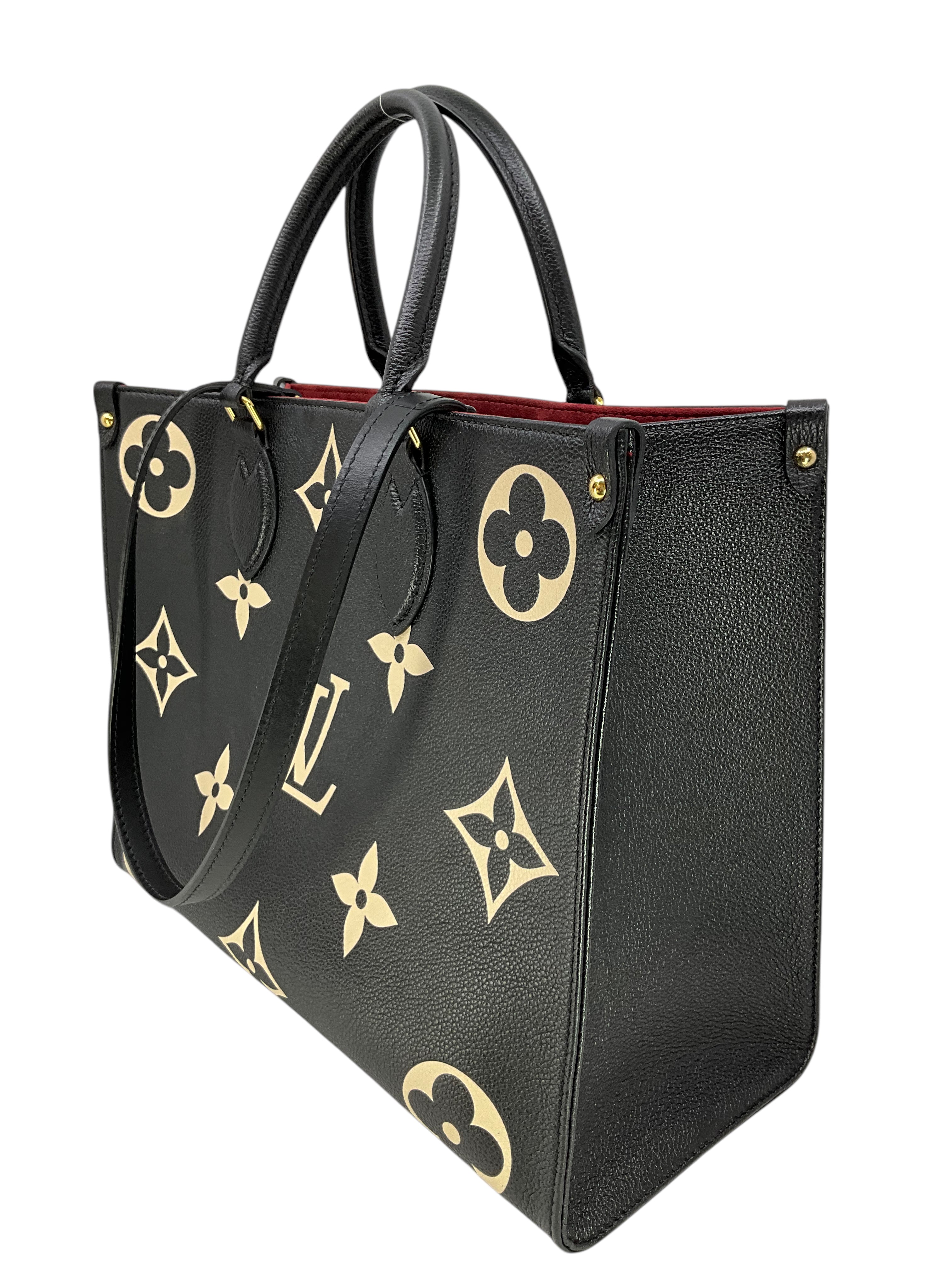 Louis Vuitton Giant Empreinte Monogram Onthego MM Tote Bag - Luxury Leather Handbag for Women, Perfect for Work, Travel & Everyday Use