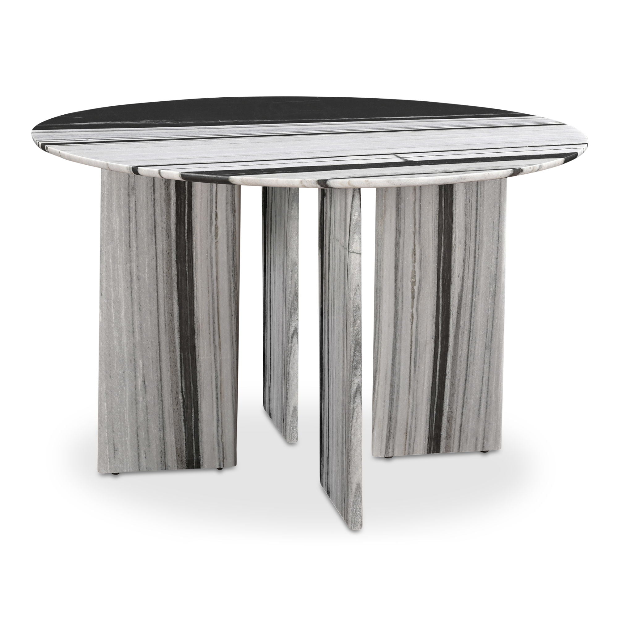 Modern Round Dining Table - 48 Inch Gray Wood Top with Metal Base - Perfect for Small Spaces, Kitchens, and Breakfast Nooks