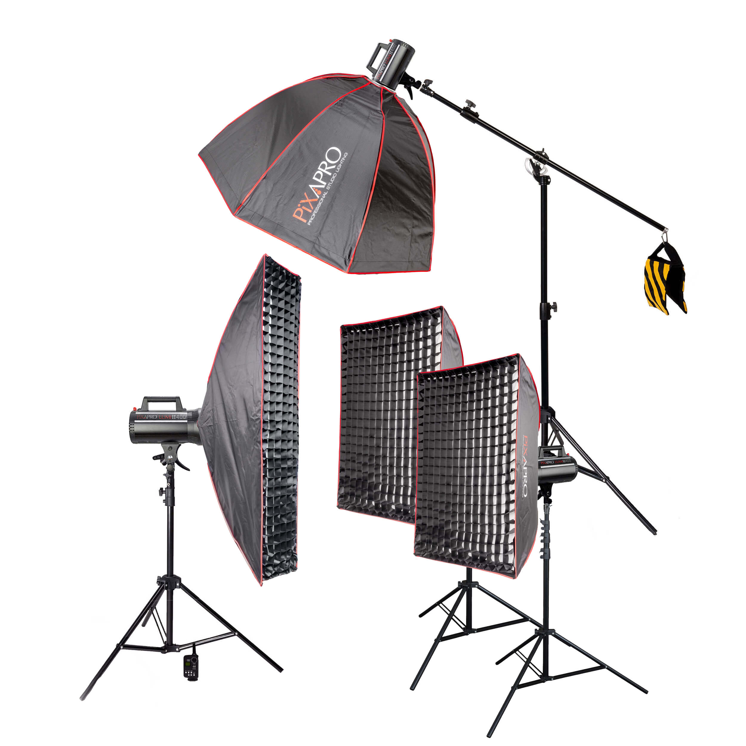 LUMI400II Professional Studio LED Flash Strobe Light Kit for Fashion Photography - Perfect for Portrait, Product, and Commercial Photography