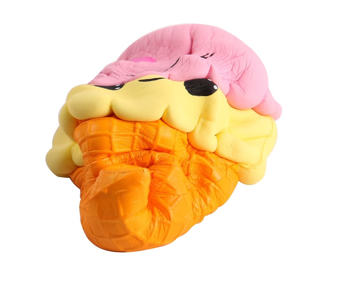 Jumbo Kawaii Squishy Ice Cream Cone - Stress Relief Toy for Kids & Adults