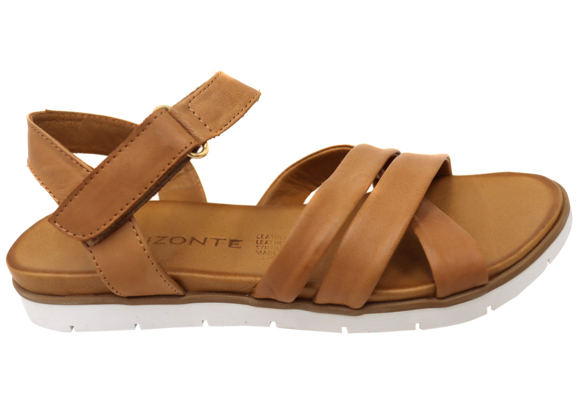Orizonte Sangria Women's Comfortable European Leather Sandals - Stylish Summer Casual & Beach Walking Shoes for Vacation & Outdoor Activities