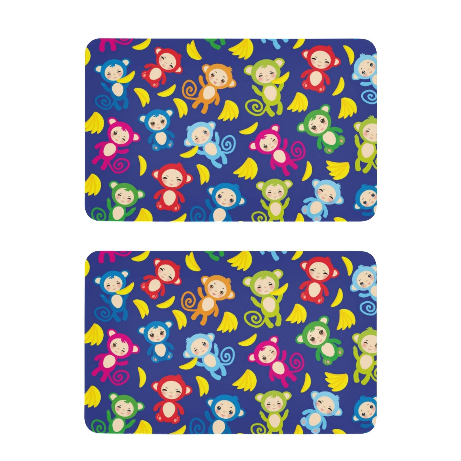 ALAZA Rainbow Funny Monkey Refrigerator Magnets - 2 Pack Colorful Kitchen Fridge Magnets for Organization, Memo & Decor | Perfect for Home, Office & Dorm Room Storage Solutions