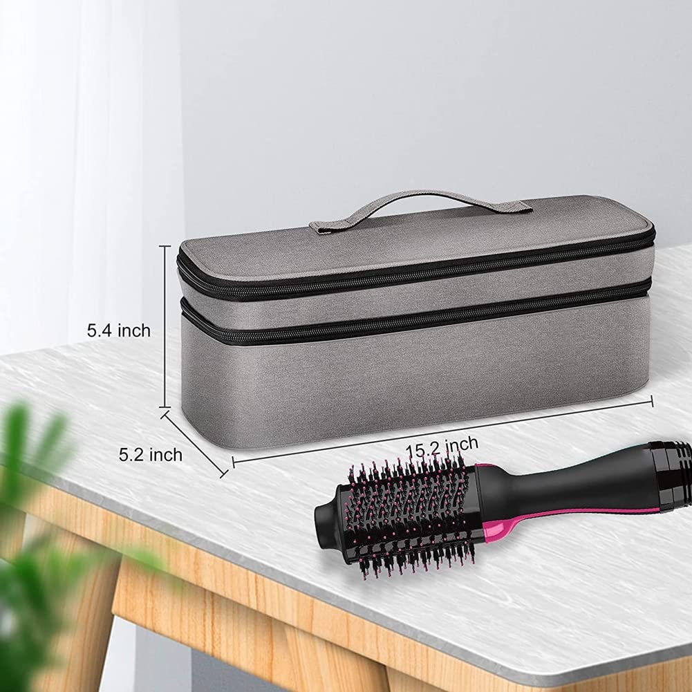 Double Layer Travel Hair Dryer & Curling Iron Organizer Bag - Compact Storage for Blow Dryer, Straightener & Styling Tools - Perfect for Travel, Gym & Salon Use