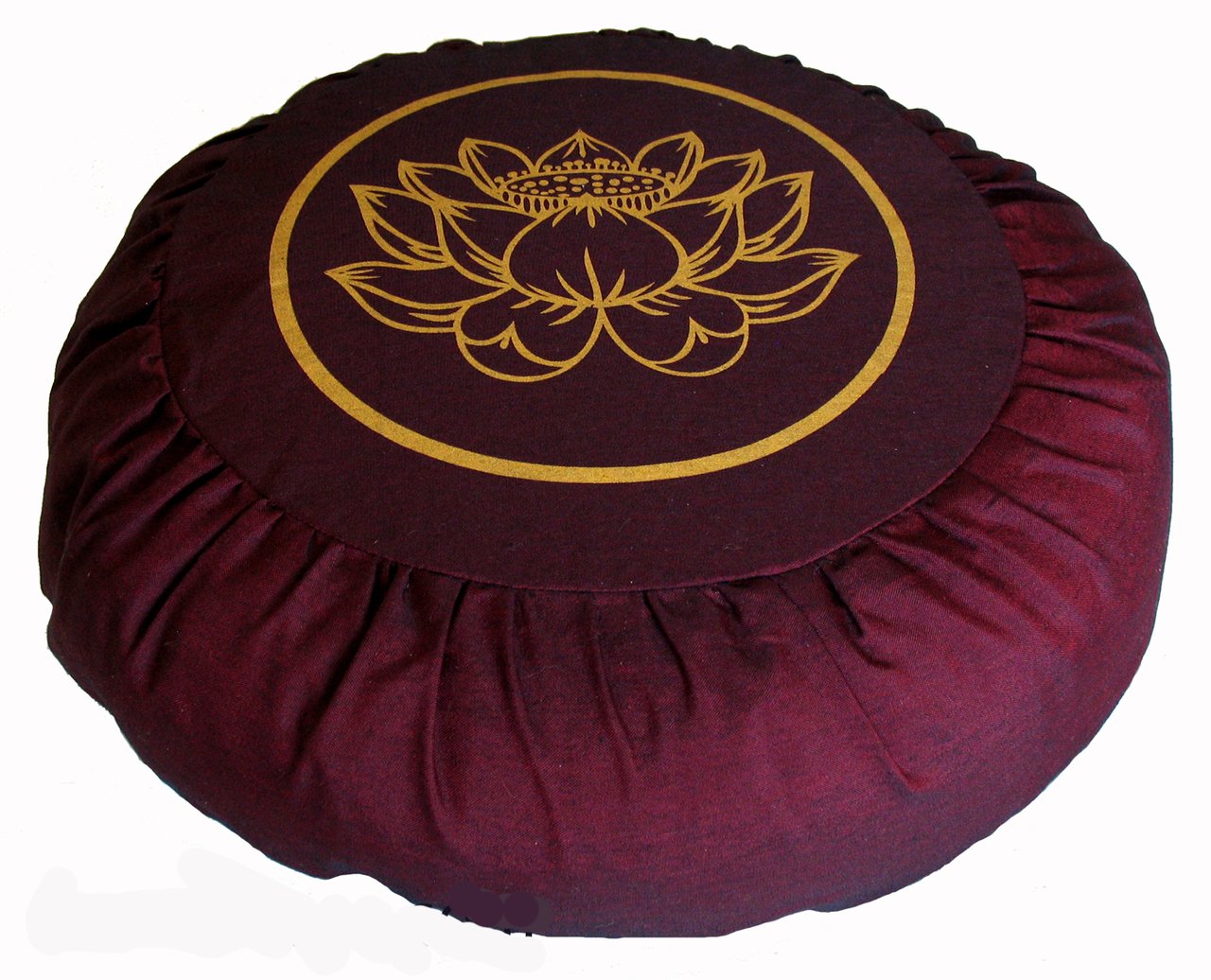 Boon Decor Meditation Cushion Zafu Pillow with Silkscreen Symbols - Comfortable Floor Seating for Yoga, Zen Meditation & Home Decor