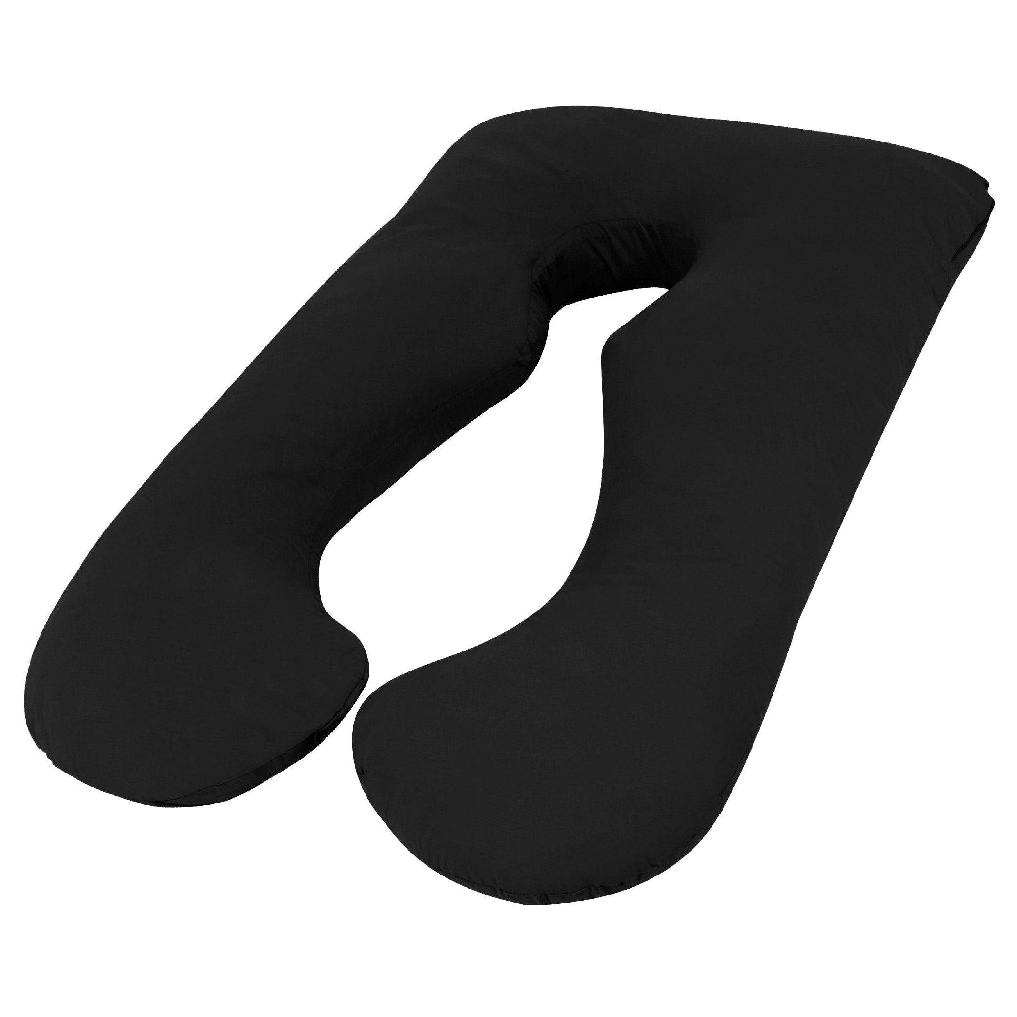 Woolcomfort Australian Made Maternity Pillow for Pregnancy & Nursing - Includes Pillowcase - Black - Perfect for Sleeping Comfort & Back Support