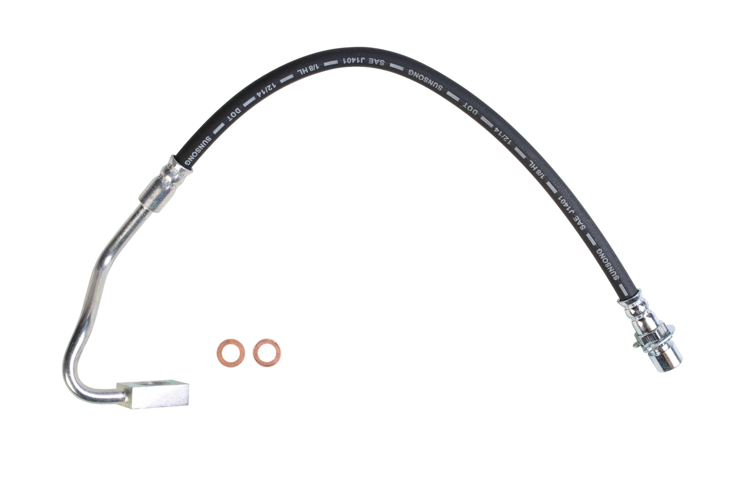 Sunsong 2203811 Brake Hydraulic Hose - High Performance Replacement for Smooth Braking | Perfect for Trucks, SUVs, and Off-Road Vehicles