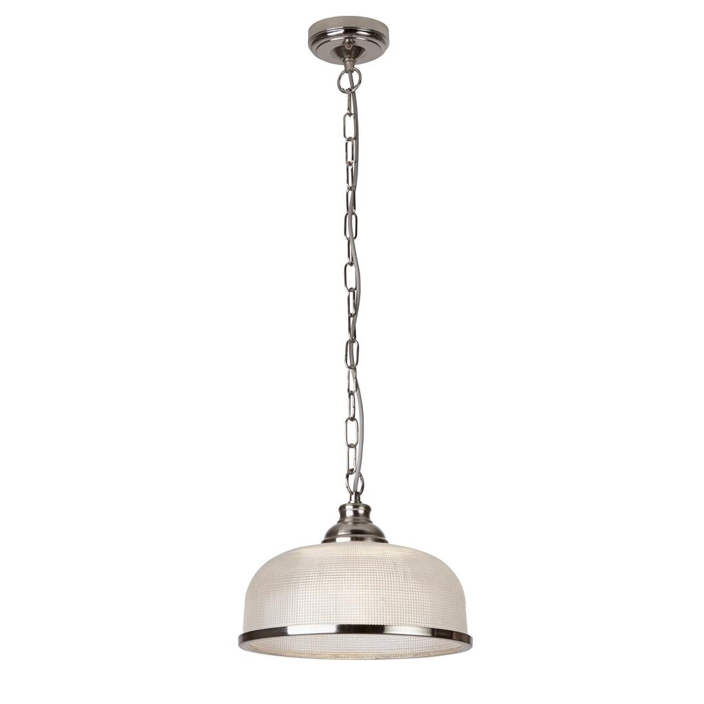 Satin Silver & Holophane