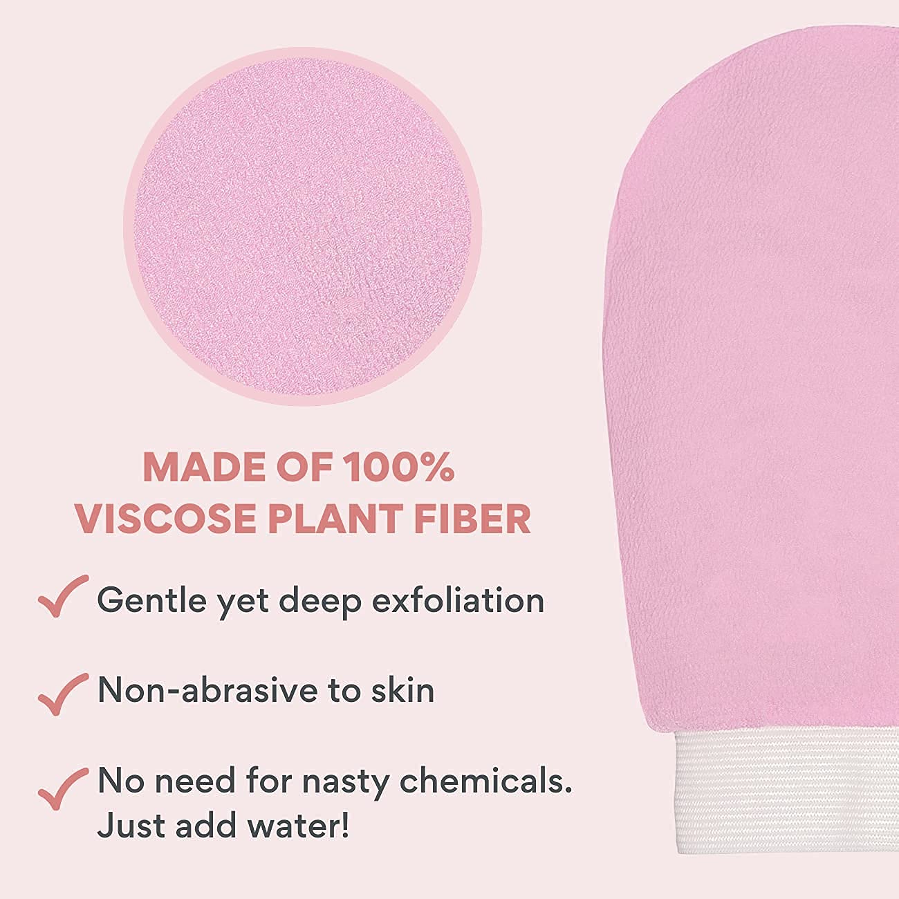 Madcube Exfoliating Gloves for Dead Skin Removal & Body Scrub | 100% Viscose Fiber Bathing Gloves for Smooth Skin | Pack of 2 | Perfect for Spa, Shower & Self-Care Routine